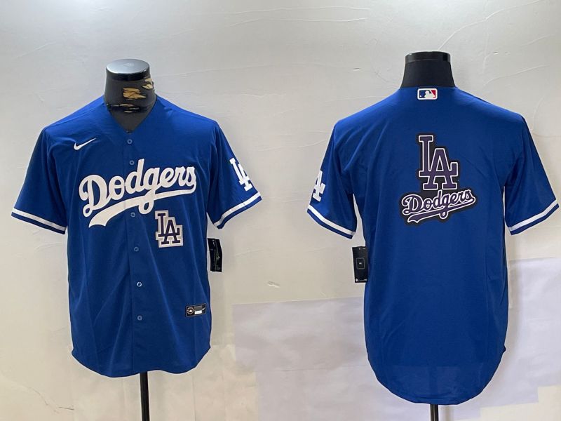 Men Los Angeles Dodgers Blank Blue Game 2024 Nike MLB Jersey style 10175